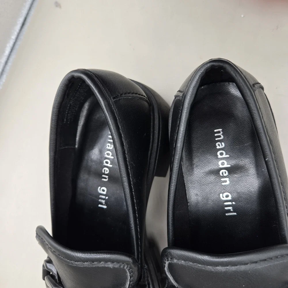 Madden Girl Women's Hoxtonn Slip On Comfort‎ Dress Loafers Black Size 6 155EG